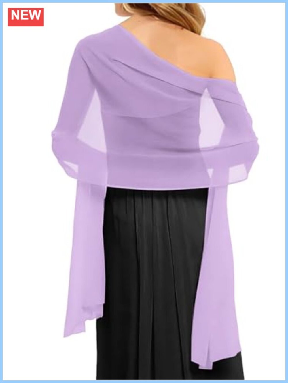 Chiffon Shawl Wrap Sheer Evening Dress Cover Up Scarf Polyester